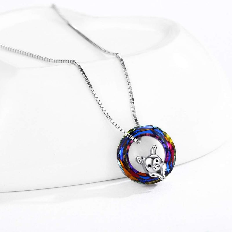 JUSTKIDSTOY Pig Crystal Pendant Necklace 925 Sterling Silver Pig Jewelry Cute Pig Gifts for Women Daughter Christmas - Image 3
